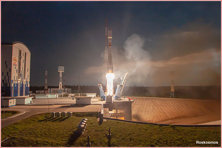 Soyuz launches a Meteor weather satellite and hitchhikers