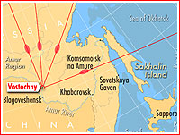 Vostochny downrange